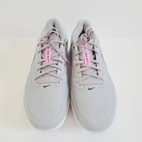 NEW Nike Infinity Tour NEXT% Golf Shoes DC5221-060 Size 8 Wolf Gray Pink - Picture 2 of 7